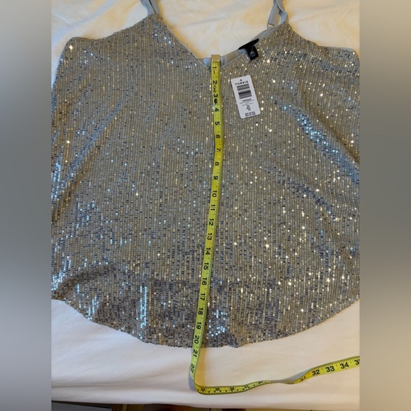 Torrid Glittering Silver Sequin top - Picture 4 of 5